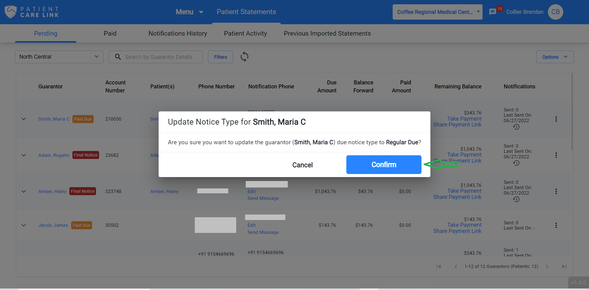 change_statement_type_manually_action_label_pop_up_screen